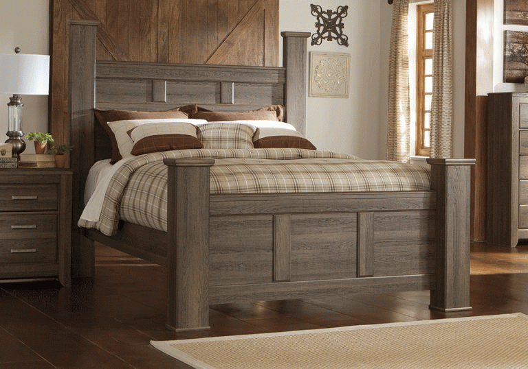 Juararo Dark Brown King Poster Bedroom Set Lexington Overstock Warehouse