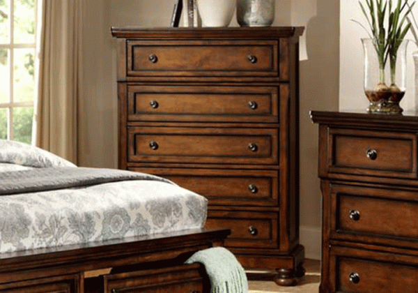 Kingston Brown Five Drawer Chest