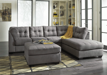 Maier Charcoal 2pc RAF Chaise Sectional