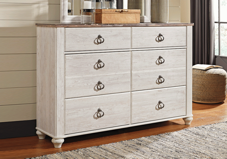 Willowton Whitewash King Panel Set