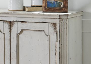 Mirimyn Antique White Door Accent Cabinet