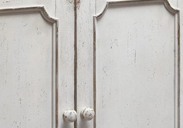 Mirimyn Antique White Door Accent Cabinet