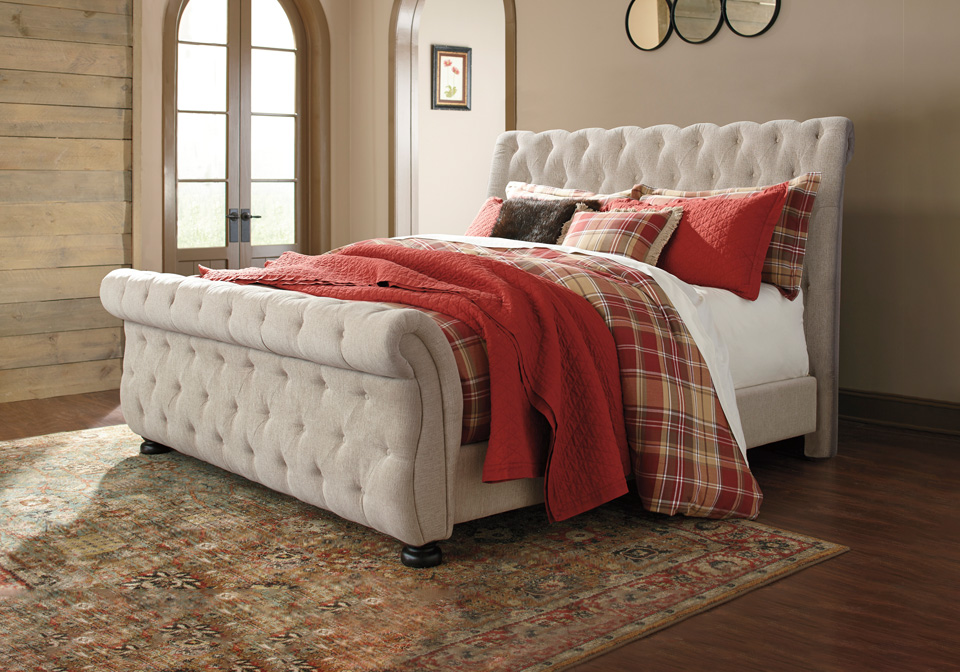 Willenburg King Upholstered Bed, King Size Bed With Upholstered Headboard And Footboard