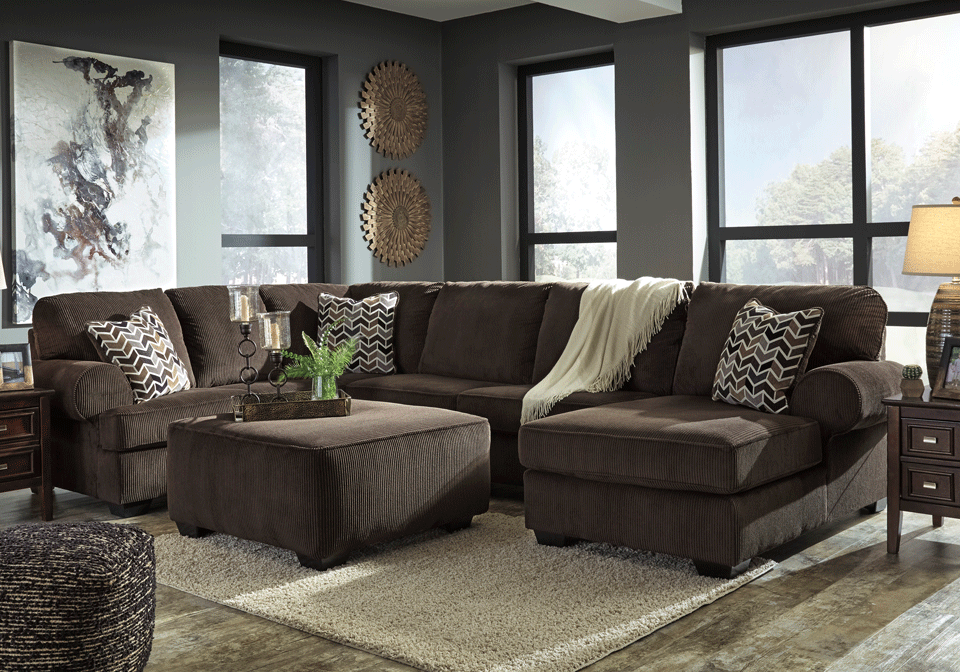 Jinllingsly Chocolate 3pc Laf Sofa Sectional