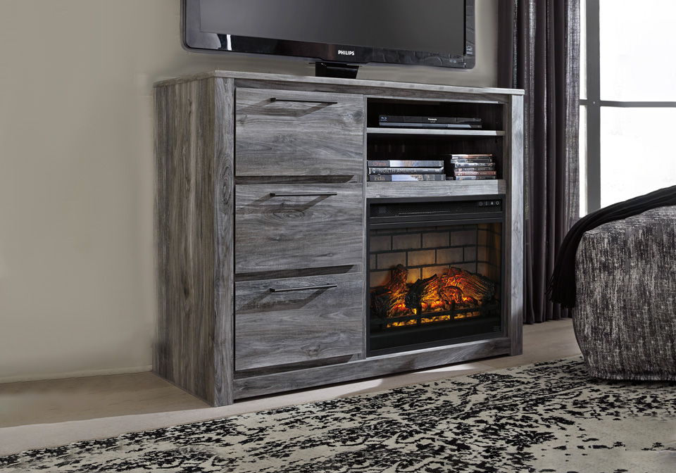 Baystorm Media Chest W Fireplace Insert Lexington Overstock