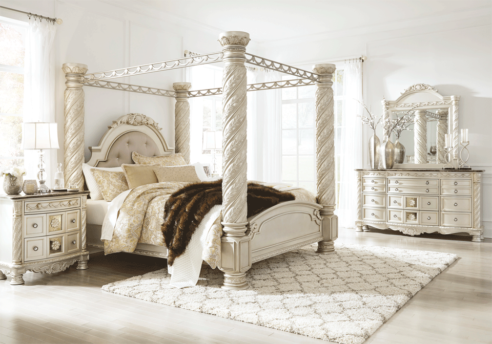 cassimore king canopy bedroom set