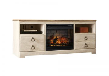 Willowton TV Stand with Fireplace