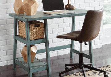 Mirimyn Teal Small Home Office Desk