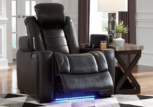 Party Time Midnight Power Recliner