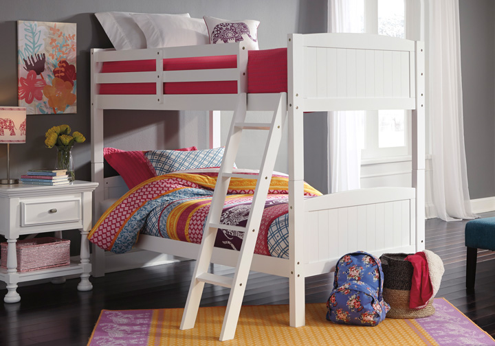 Kaslyn White Twin Bunk Bed Lexington, How To Build Bunk Beds With Drawers