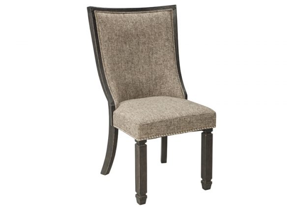Tyler Creek Two-Tone Black Upholstered Dining Side Chair