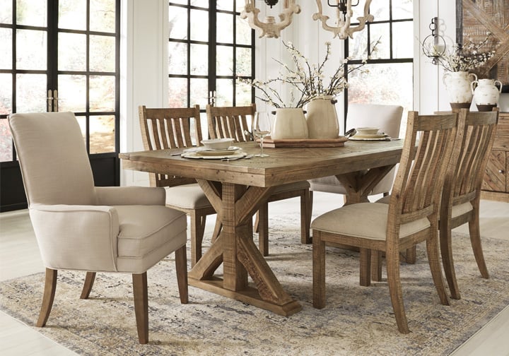 Grindleburg Light Brown 5pc. Rectangular Dining Set