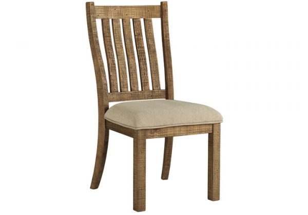 Grindleburg Light Brown Upholstered Side Dining Chair