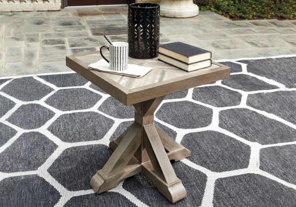 Beachcroft Beige Outdoor Square End Table