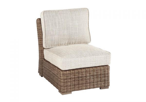 Beachcroft Beige Outdoor Armless Chair