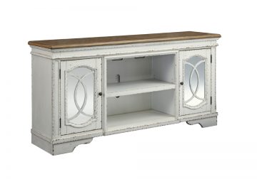 Realyn White Extra Large TV Stand