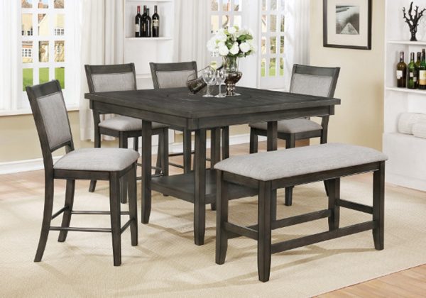 Fulton Gray Square Counter Height Dining Table
