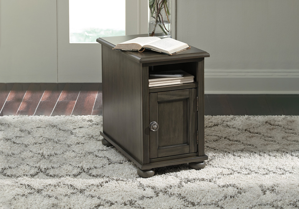 Devensted Dark Gray Chair Side End Table Lexington Overstock Warehouse