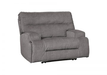 Coombs Charcoal Wide Seat Power Recliner