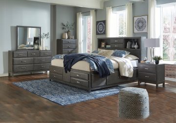 HOT DEAL 🔥 Caitbrook Gray King Storage Bedroom Set