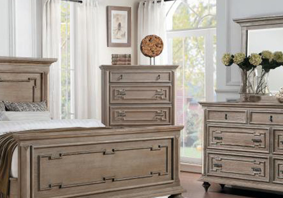 Marceline Gray Five Drawer Chest Lexington Overstock Warehouse