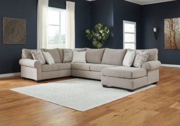 Baranello Stone 3pc RAF Chaise Sectional