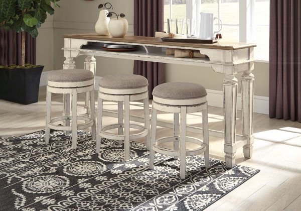 Realyn Two-Tone 4pc Counter Height Dining Set