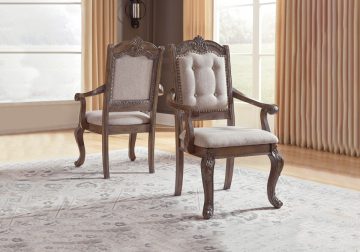 Charmond Brown Upholstered Arm Chair