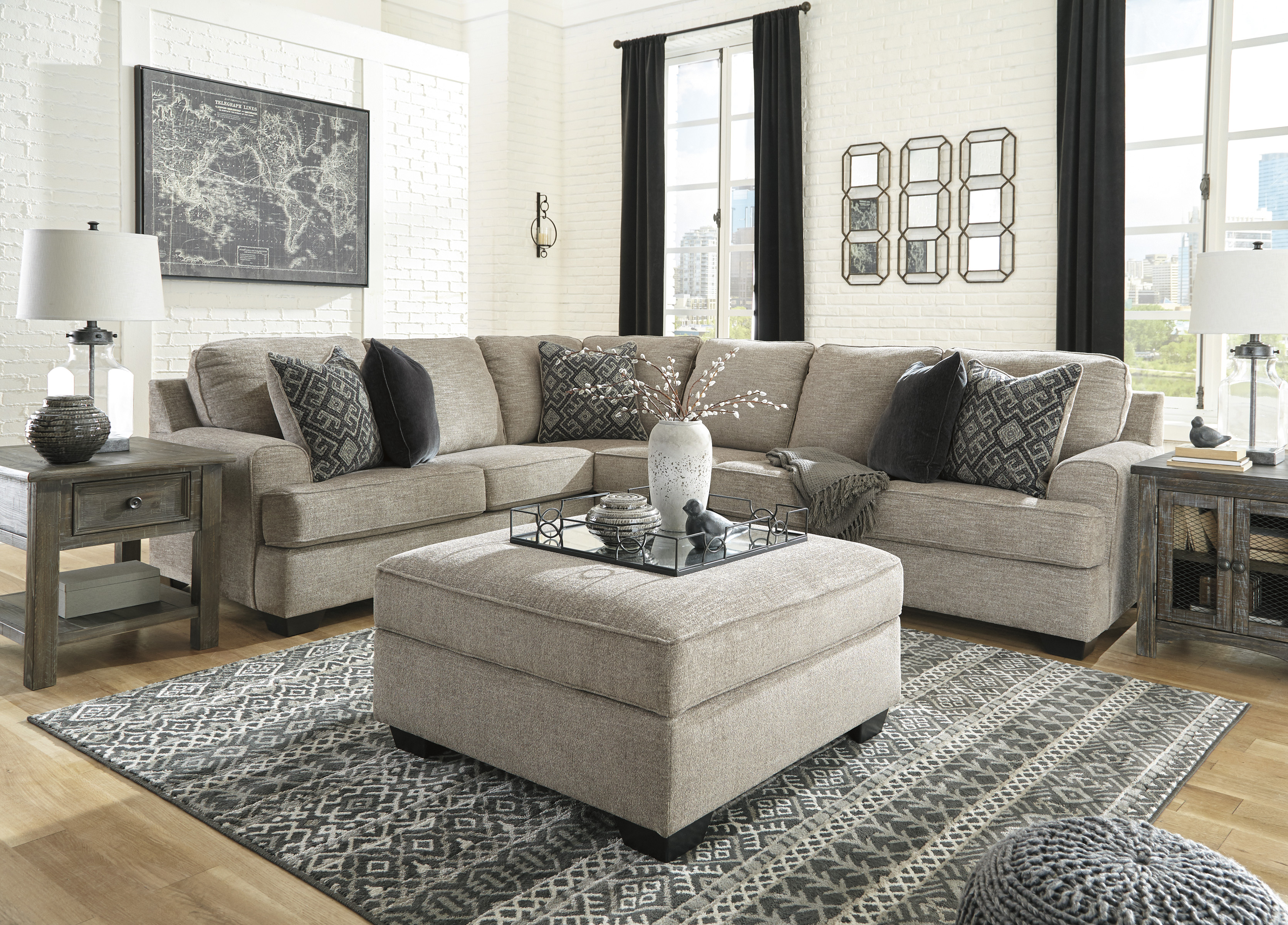 Bovarian Stone 3pc LAF Sofa Sectional