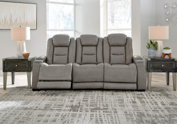 HOT BUY 🔥 The Man-Den Gray Power Reclining Sofa