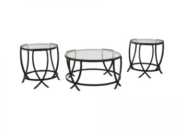 HOT DEAL 🔥 Tarrin Black 3pc Occasional Table Set