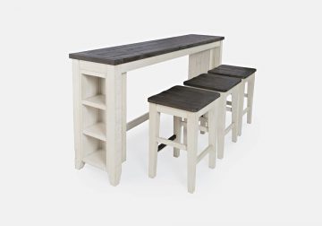 HOT DEAL 🔥 Madison County White 4pc Sofa Table/Bar Set