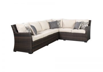 Easy Isle Two-Tone Outdoor Sectional w/ Chair Set