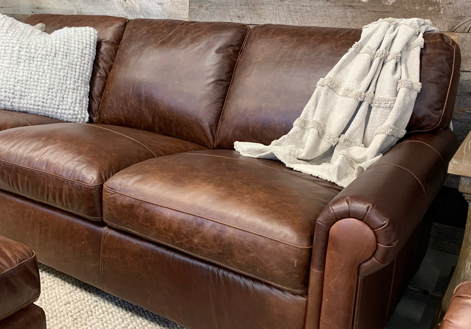 Reserve Havana Chocolate Leather Sofa Set