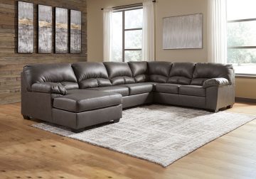 Aberton Gray 3pc LAF Chaise Sectional