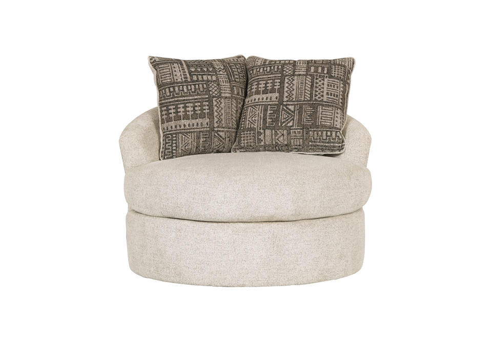 Soletren Stone Swivel Accent Chair - Lexington Overstock Warehouse