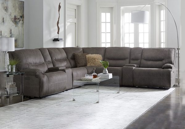 Pacifico Northwest Elk 7pc Power Reclining Sectional