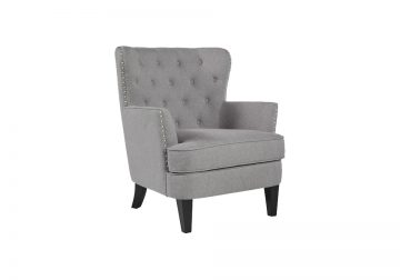 Romansque Gray Accent Chair