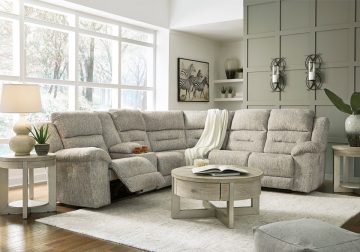HOT DEAL 🔥 Family Den Pewter 3pc LAF Power Reclining Sectional