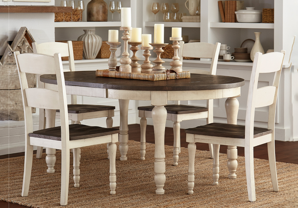 HOT DEAL 🔥 Madison County Two Tone 5pc. Dining Set