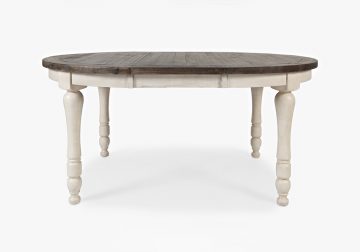 Madison County Two Tone Round-To-Oval Dining Table