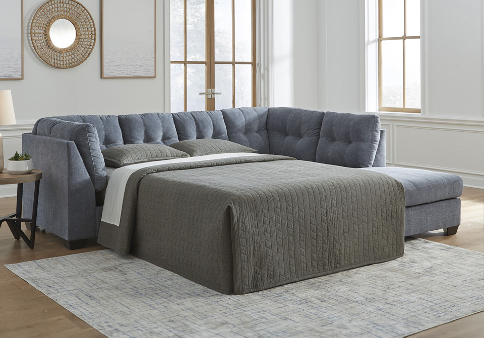 Broyhill Emily Sofa - Denim | Raleigh | Same Day Delivery | Home Comfort