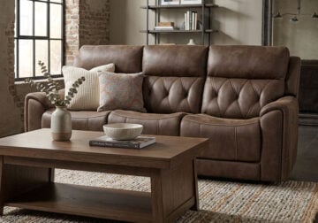 Anniston Walnut Power Reclining Sofa