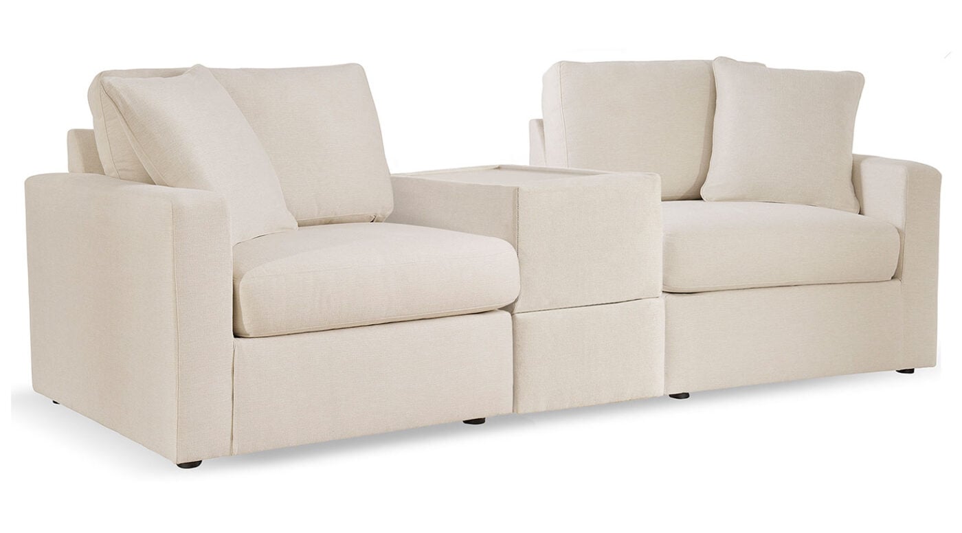 Modmax Oyster 3pc. Sectional w/ Storage Console - Lexington Overstock ...