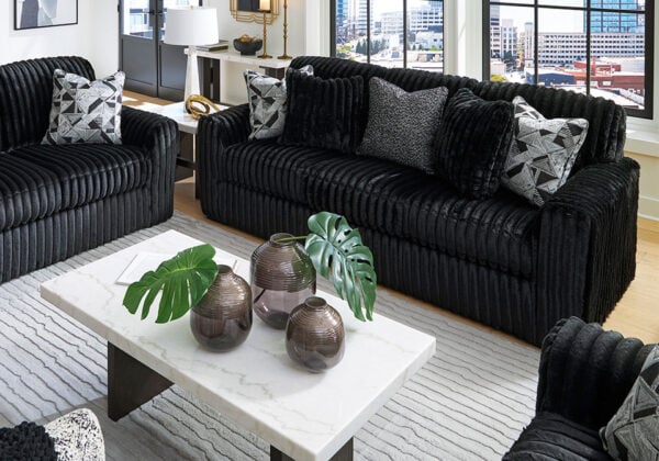 Midnight Madness Onyx Sofa Set - Lexington Overstock Warehouse