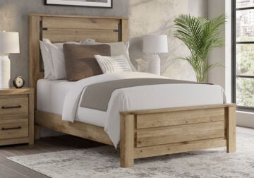 Brozmont Tan Full Panel Bed