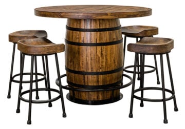 Sawyer Bourbon Barrel 5pc. Counter Height Dining Set