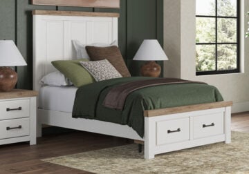 Savonport White Full Panel Storage Bed