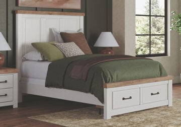 Savonport White Queen Panel Storage Bed