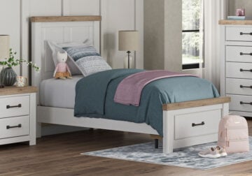 Savonport White Twin Panel Storage Bed